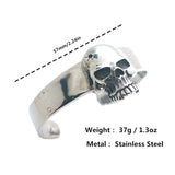 316L Stainless Steel Skull Bangle