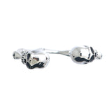 316L Stainless Steel Skull Bangle Bracelet