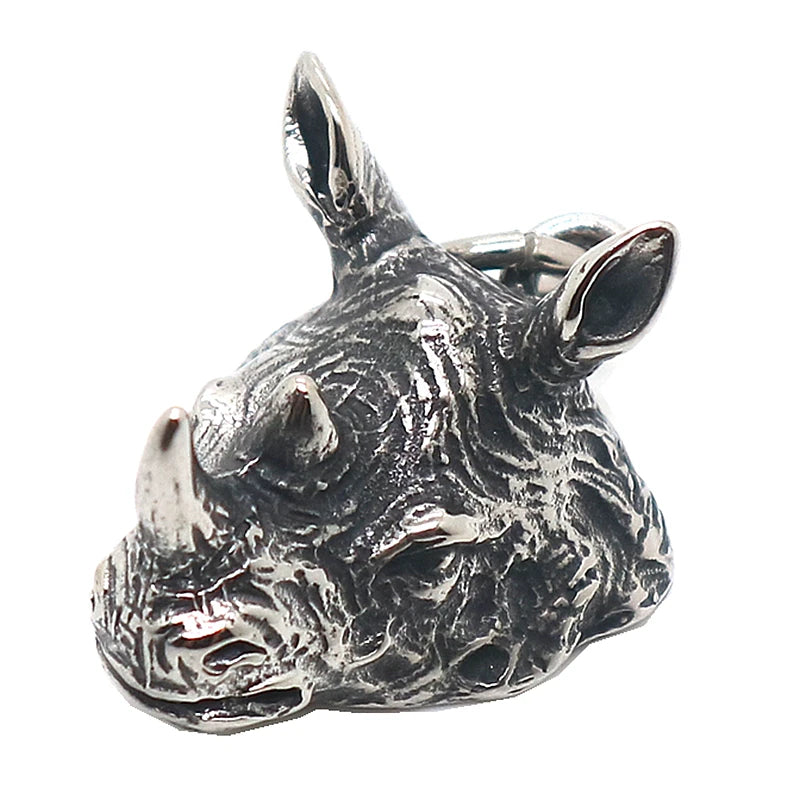 316L Stainless Steel Rhinoceros Pendant