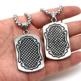 Unisex 316L Stainless Steel Freemasons Stone Pendant Chain