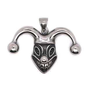 Clown Pendant Stainless Steel Chain Necklace
