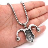 Clown Pendant Stainless Steel Chain Necklace