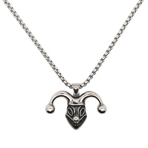 Clown Pendant Stainless Steel Chain Necklace
