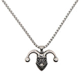 Clown Pendant Stainless Steel Chain Necklace