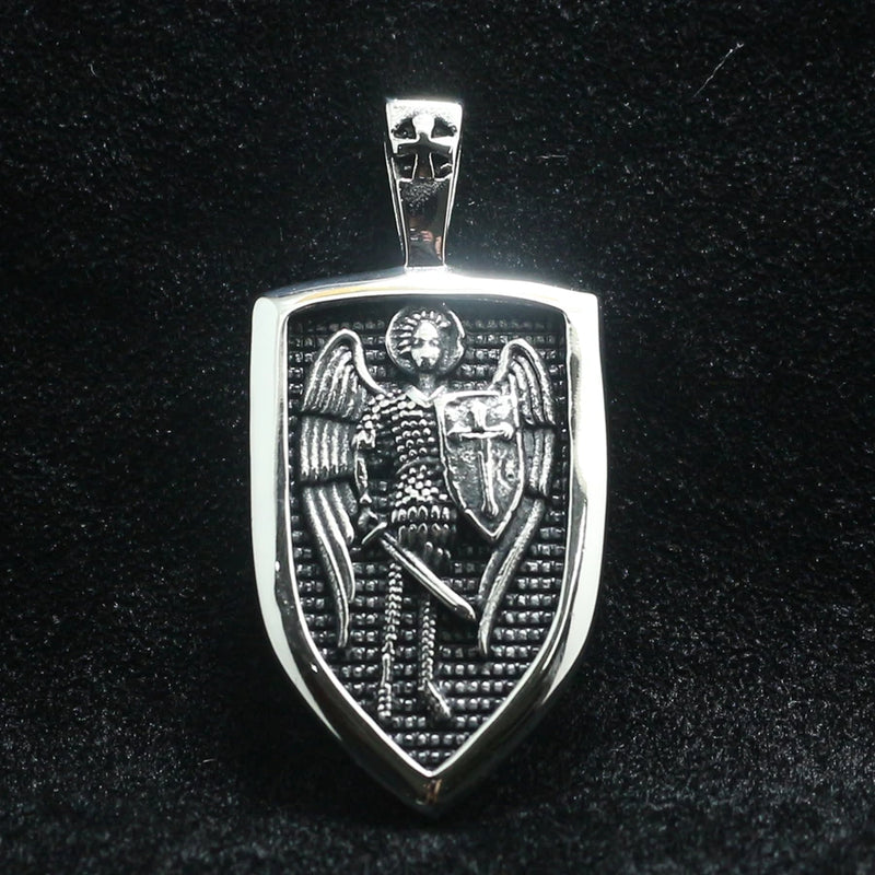 St. Michael Archangel Cross Shield Pendant
