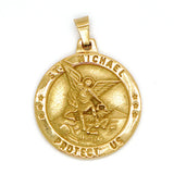Unisex Stainless Steel Saint Michael Protect Pendant