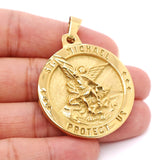 Unisex Stainless Steel Saint Michael Protect Pendant