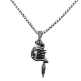 316L Stainless Steel Skull Snake Pendant Chain