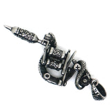 316L Stainless Steel Skull Snake Pendant Chain