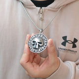 Unisex Stainless Steel Star Ride To Live Skull Pendant