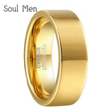 8mm Tungsten Carbide Ring Male Couple Wedding Band Alliance Engrave Your Name