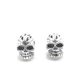925 Silver Biker Skull Studs Earrings Unisex Gift
