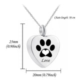 Angel Wing Memorial Keepsake Heart Urn Necklace