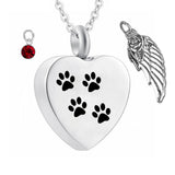 Angel Wing Memorial Keepsake Heart Urn Necklace