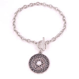 Unisex Bracelet Bangle Pentacle Crystal Chain Amulet Talisman