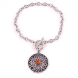 Unisex Bracelet Bangle Pentacle Crystal Chain Amulet Talisman