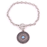 Unisex Bracelet Bangle Pentacle Crystal Chain Amulet Talisman