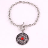 Unisex Bracelet Bangle Pentacle Crystal Chain Amulet Talisman