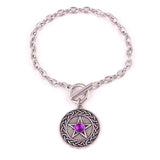 Unisex Bracelet Bangle Pentacle Crystal Chain Amulet Talisman