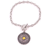 Unisex Bracelet Bangle Pentacle Crystal Chain Amulet Talisman