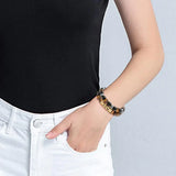 Unisex Metal Buckle Tigers Eye Bracelet Jewelry