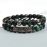 Unisex Metal Buckle Tigers Eye Bracelet Jewelry