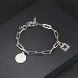 Unisex Choker Stainless Steel Bracelet Women Hip-Hop Gothic Punk Bangle
