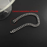 Classic Stainless Steel Cuban Link Bracelet for Men Women