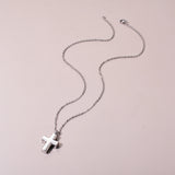 Unisex Cross Locket Ashes Urn Necklace Keepsake Screw Religious Cross Pendant