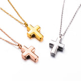 Unisex Cross Locket Ashes Urn Necklace Keepsake Screw Religious Cross Pendant