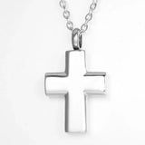 Unisex Cross Locket Ashes Urn Necklace Keepsake Screw Religious Cross Pendant