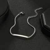 Date Engrave Bracelet Stainless Steel Unisex