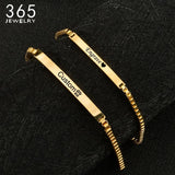 Date Engrave Bracelet Stainless Steel Unisex