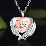 Unisex Forever In My Heart Cremation Ashes Urn Pendant Necklace