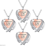 Unisex Forever In My Heart Mom Mum Grandpa Cremation Ashes Urn Pendant Necklace
