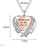 Unisex Forever In My Heart Cremation Ashes Urn Pendant Necklace