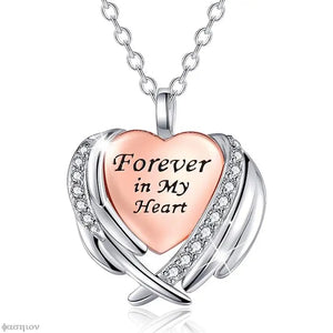 Unisex Forever In My Heart Cremation Ashes Urn Pendant Necklace