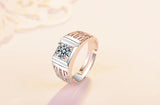 Unisex Tibetan Silver Round Cubic Zircon Opening Ring