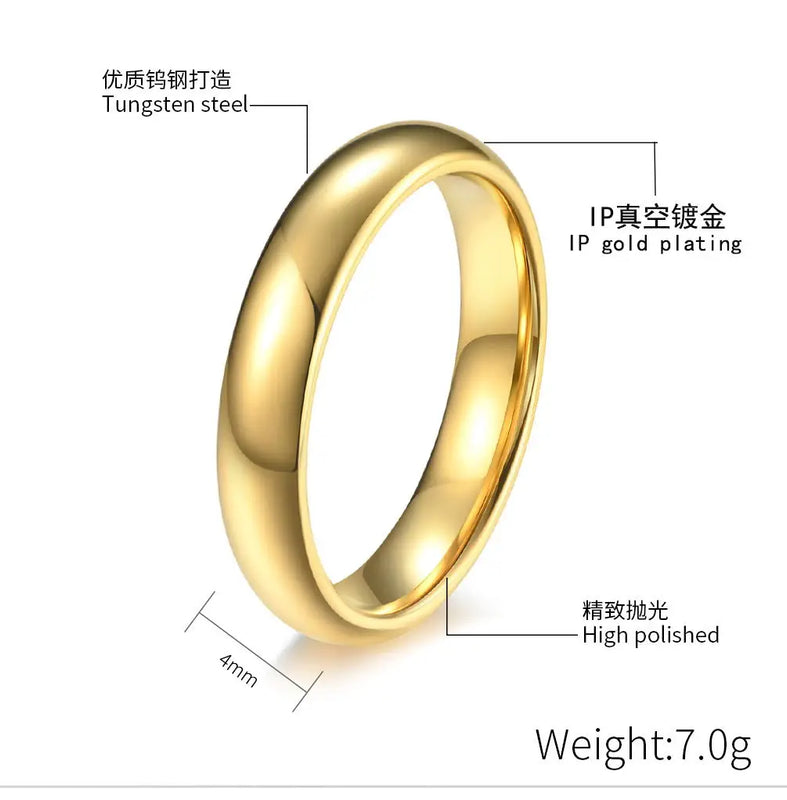 Tungsten Carbide Ring Wedding Engagement Band Men Women's Jewelry