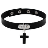 Unisex Gothic Choker Necklaces Women Girls Rivet Leather Necklace