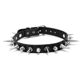 Unisex Gothic Choker Necklaces Women Girls Rivet Leather Necklace