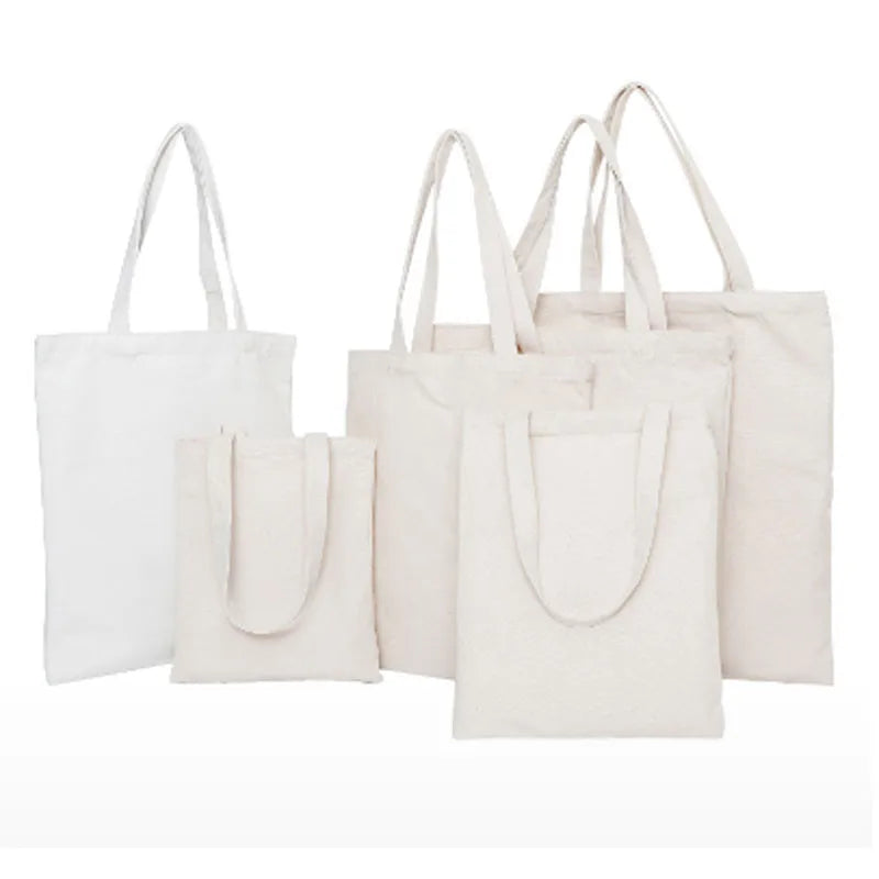 Unisex Canvas Tote Bag Travel Pouch Reusable Cotton Jewelry Carry