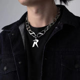 Unisex Hip-hop Buckle Chain Y2K Choker Necklace