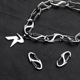 Unisex Hip-hop Buckle Chain Y2K Choker Necklace
