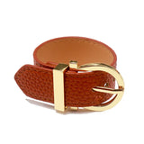 Punk Style 316L Steel Belt Clasp PU Leather Bracelet&Bangle