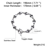 Unisex Stainless Steel Link Chain Silver Bracelet Men Women