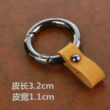 Bouncy Leather Keychain Holder Crystal Trinket Chaveiro