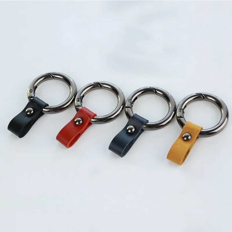 Bouncy Leather Keychain Holder Crystal Trinket Chaveiro