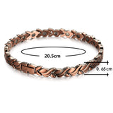 Unisex Red Metal Magnetic Therapy Bracelet Arthritis Pain Relief