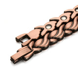 Unisex Red Metal Magnetic Therapy Bracelet Arthritis Pain Relief